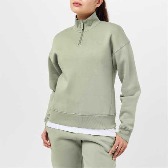 Usa Pro Quarter Zip Top Womens Чай Дамски полар