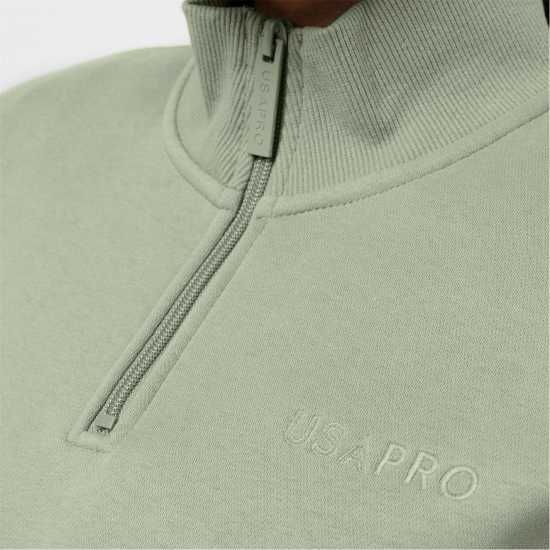 Usa Pro Quarter Zip Top Womens Чай Дамски полар