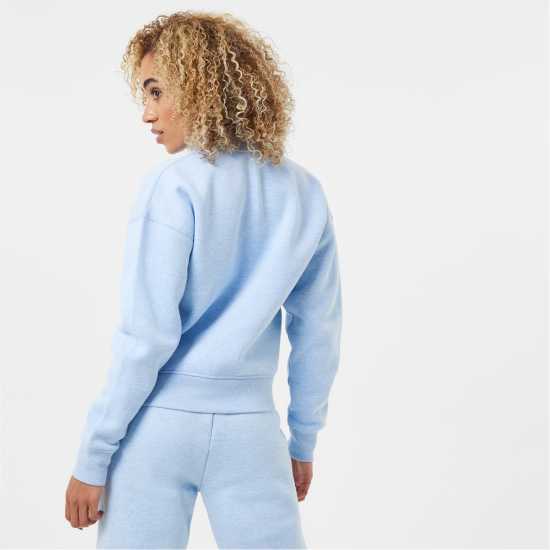Usa Pro Quarter Zip Top Womens Син Марл Дамски полар