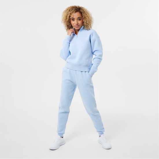Usa Pro Quarter Zip Top Womens Син Марл Дамски полар