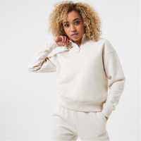 Usa Pro Quarter Zip Top Womens Cream Дамски полар