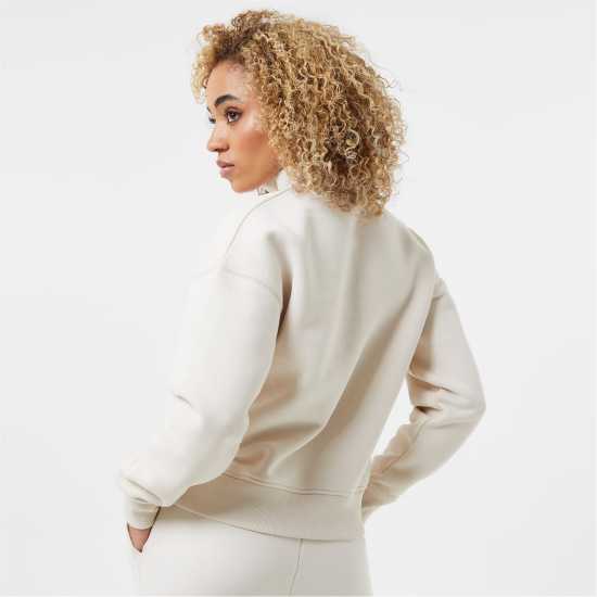 Usa Pro Quarter Zip Top Womens Крем Дамски полар