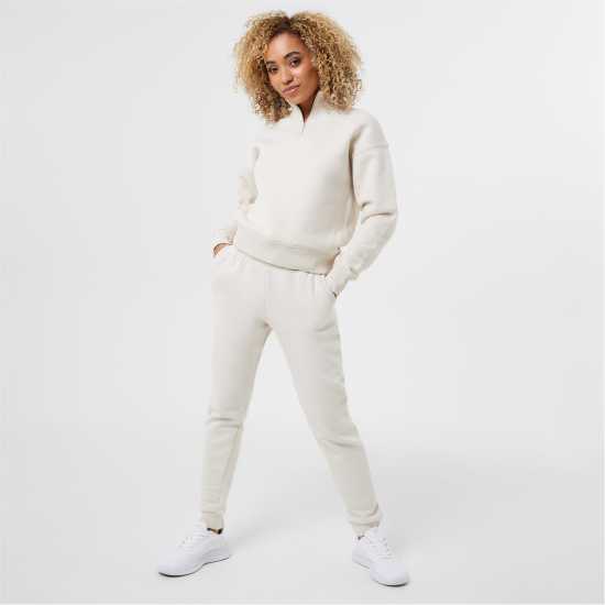 Usa Pro Quarter Zip Top Womens Крем Дамски полар