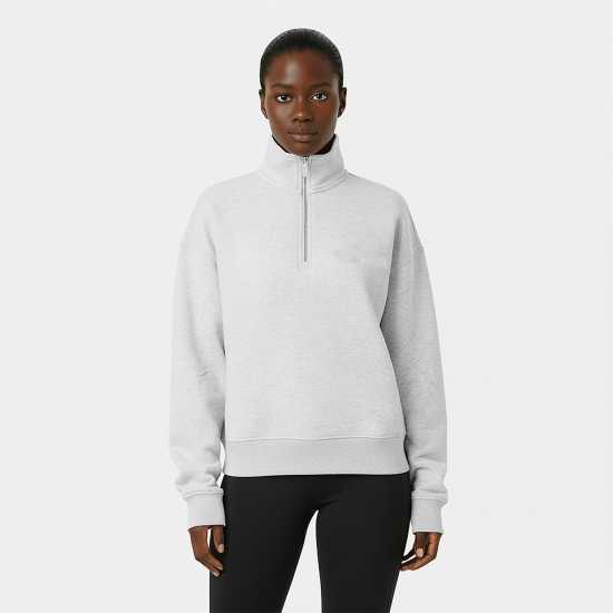 Usa Pro Quarter Zip Top Womens Usa Pro Quarter Zip Top Womens Ледено сиво марл