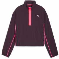 Puma Run For Her Fashion Woven Half Zip Fleece Womens  Дамски полар