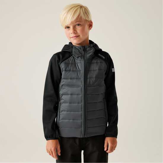Детско Яке Regatta Kielder Jacket Juniors Черно/Сиво 