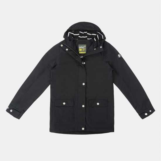 Gelert Непромокаемо Яке Girls Coast Hooded Stormlite 5000Mm Waterproof Jacket Black 