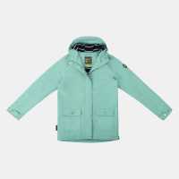 Gelert Непромокаемо Яке Girls Coast Hooded Stormlite 5000Mm Waterproof Jacket Sage Green 