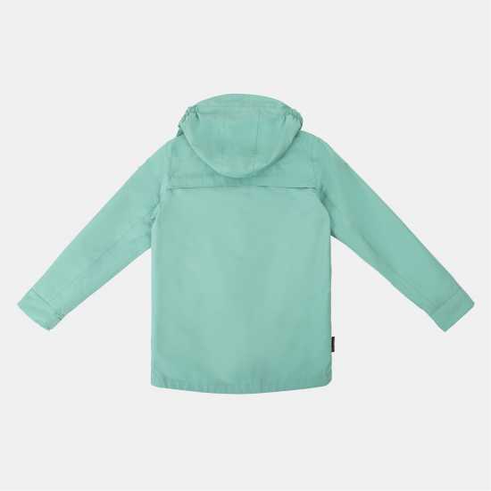 Gelert Непромокаемо Яке Girls Coast Hooded Stormlite 5000Mm Waterproof Jacket Sage Green 
