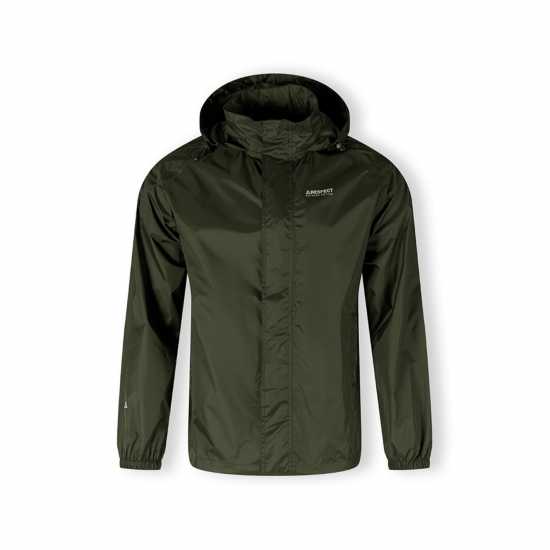Непромокаемо Яке Men Packaway Waterproof Jacket With Hood Khaki  