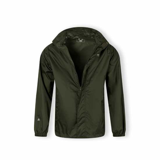 Непромокаемо Яке Men Packaway Waterproof Jacket With Hood Khaki  