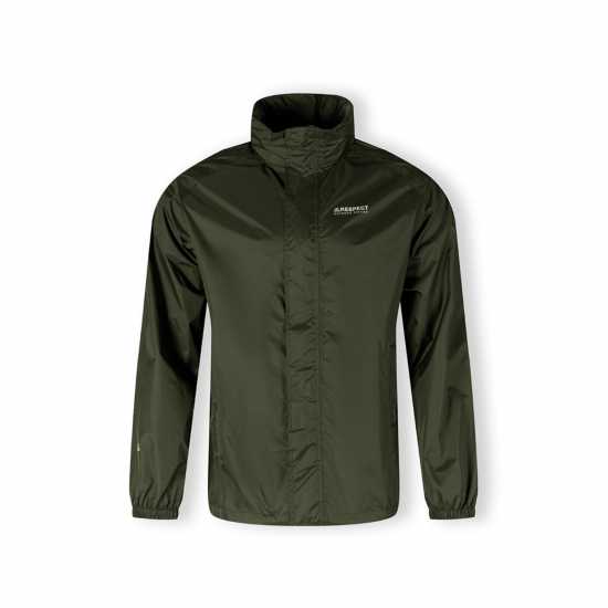 Непромокаемо Яке Men Packaway Waterproof Jacket With Hood Khaki  