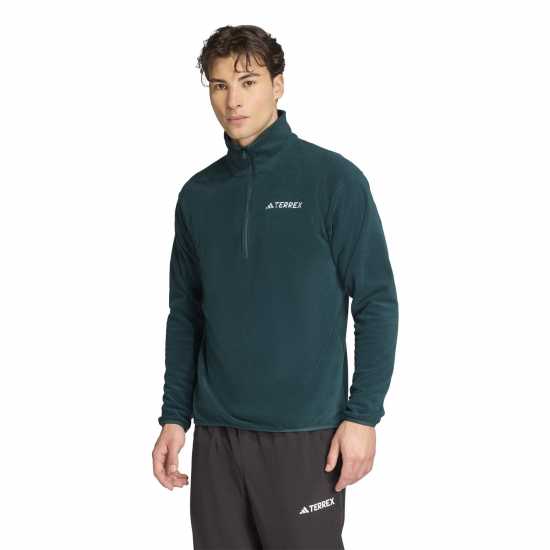 Мъжки полар Adidas Яке Полар Terrex Multi Essentials Half Zip Fleece Jacket Ivy Green Adidas Яке Полар Terrex Multi Essentials Half Zip Fleece Jacket Ivy Green Мъжки полар