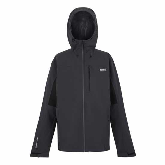 Непромокаемо Яке Мъжко Regatta Birchdale Waterproof Jacket Mens Ясен/Черен Мъжко водонепромокаемо облекло