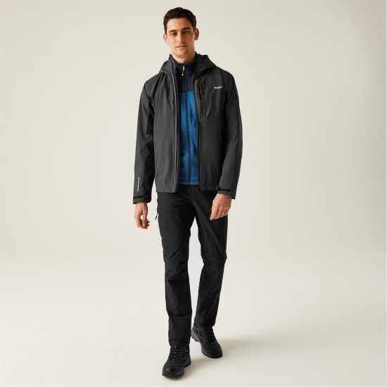 Непромокаемо Яке Мъжко Regatta Birchdale Waterproof Jacket Mens Ясен/Черен Мъжко водонепромокаемо облекло