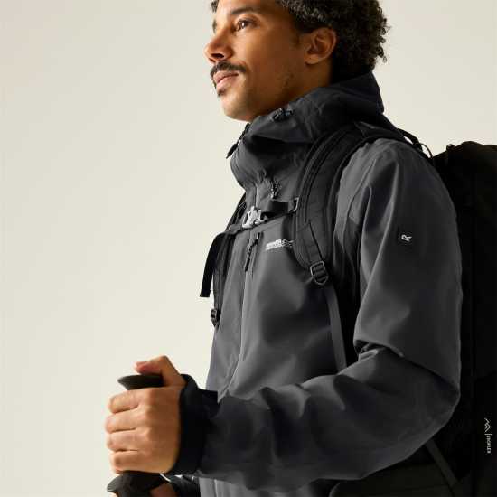 Непромокаемо Яке Regatta Mens Birchdale Ii Isotex 15000 Breathable Long Sleeve Waterproof Jacket Ясен/Черен 