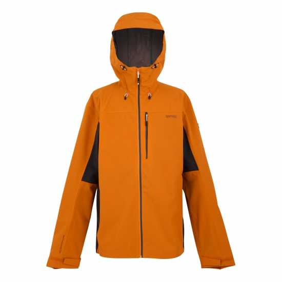 Непромокаемо Яке Мъжко Regatta Birchdale Waterproof Jacket Mens Оранжево/Сиво Мъжко водонепромокаемо облекло