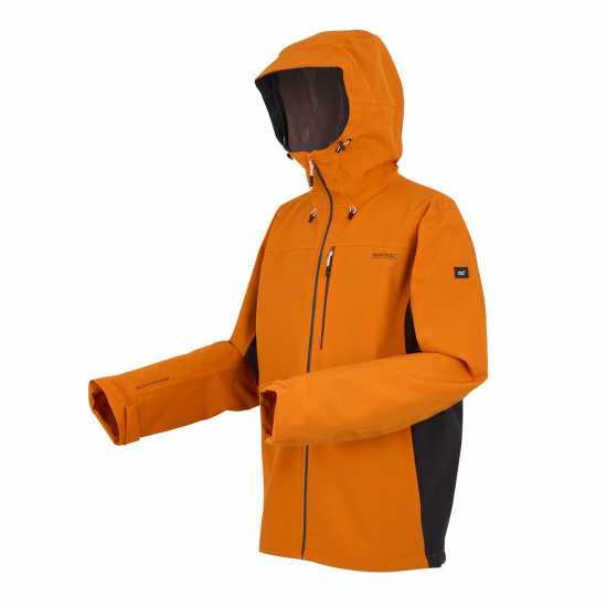 Непромокаемо Яке Мъжко Regatta Birchdale Waterproof Jacket Mens Оранжево/Сиво Мъжко водонепромокаемо облекло