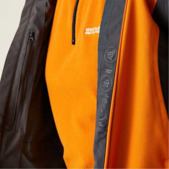 Непромокаемо Яке Мъжко Regatta Birchdale Waterproof Jacket Mens Оранжево/Сиво Мъжко водонепромокаемо облекло