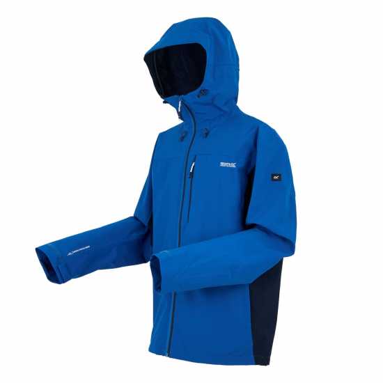 Непромокаемо Яке Мъжко Regatta Birchdale Waterproof Jacket Mens Синьо/Морско синьо Мъжко водонепромокаемо облекло