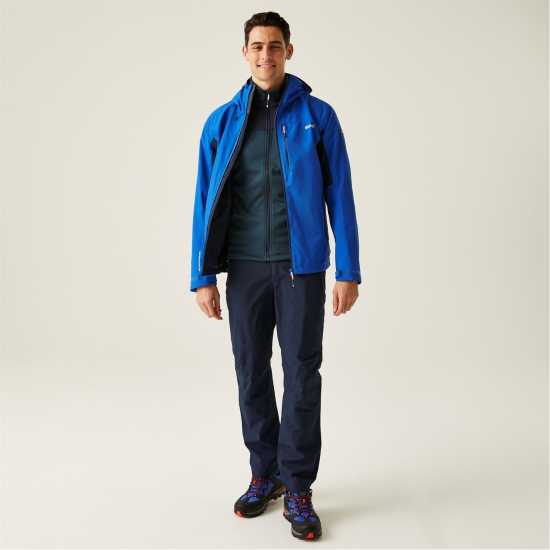 Непромокаемо Яке Мъжко Regatta Birchdale Waterproof Jacket Mens Синьо/Морско синьо Мъжко водонепромокаемо облекло