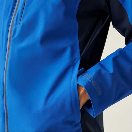 Непромокаемо Яке Мъжко Regatta Birchdale Waterproof Jacket Mens Синьо/Морско синьо Мъжко водонепромокаемо облекло