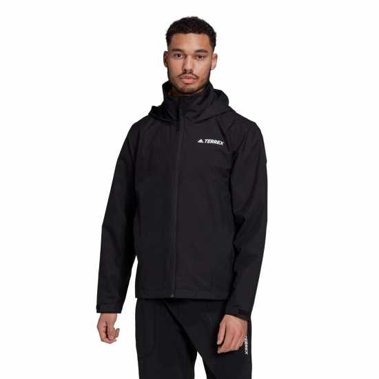Adidas Непромокаемо Яке Mens Mt Waterproof Jacket Черно Мъжко водонепромокаемо облекло