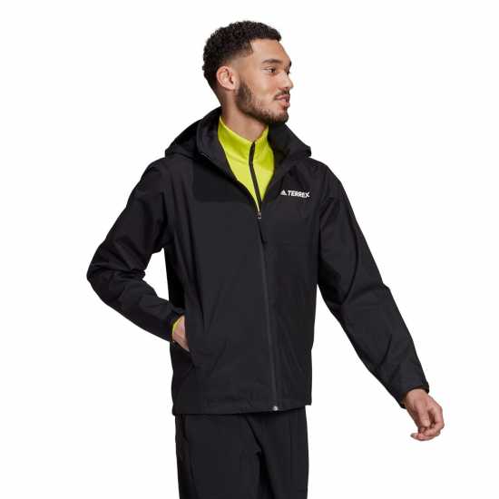 Adidas Непромокаемо Яке Mens Mt Waterproof Jacket Черно Мъжко водонепромокаемо облекло