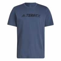 Adidas Мъжка Тениска Terrex Logo T Shirt Mens Wonder Steel Мъжки ризи