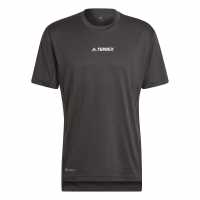 Adidas Мъжка Тениска Terrex Logo T Shirt Mens Black Мъжки ризи