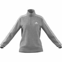 Adidas Quarter Zip Sweater Womens Grey Marl Дамски полар