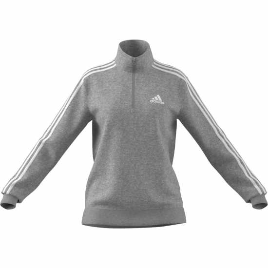 Adidas Quarter Zip Sweater Womens Grey Marl Дамски полар