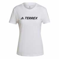 Adidas Terrex Classic Logo T-Shirt Womens White/Black Дамски тениски и фланелки