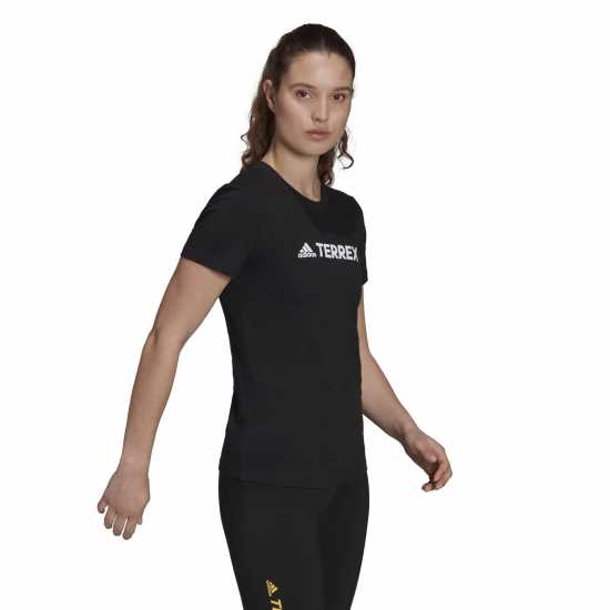 Adidas Terrex Classic Logo T-Shirt Womens Black/White Дамски тениски и фланелки