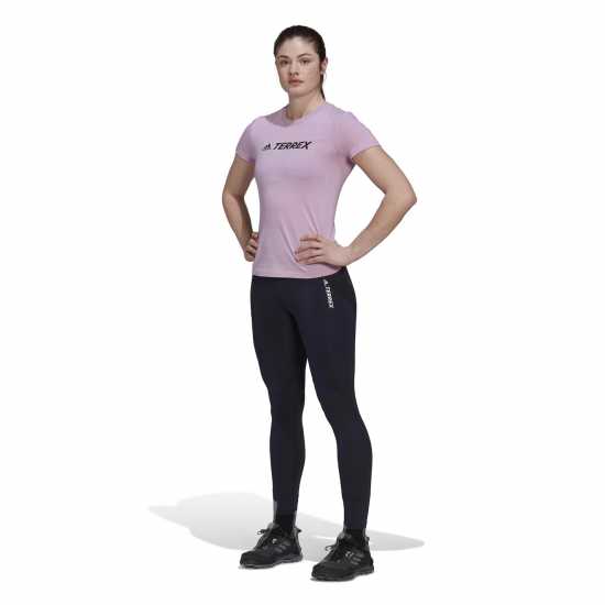 Adidas Terrex Classic Logo T-Shirt Womens Bliss Lilac Дамски тениски и фланелки