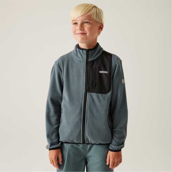 Полар Подрастващи Деца Regatta Frankie Full Zip Fleece Juniors Сиво Детски полар