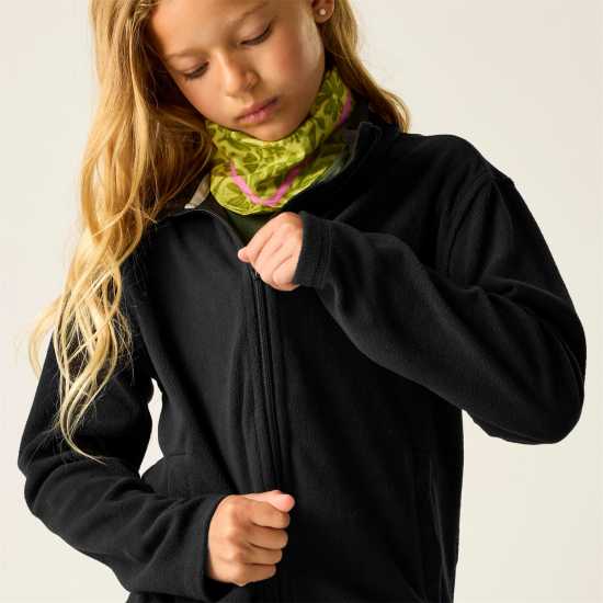 Regatta Kids' Full Zip Fleece Black 