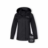 Непромокаемо Яке Women Packaway Waterproof Jacket With Hood Black Непромокаемо Яке Women Packaway Waterproof Jacket With Hood Black
