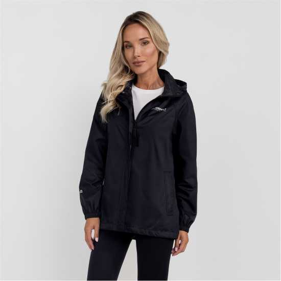 Непромокаемо Яке Women Packaway Waterproof Jacket With Hood Black  