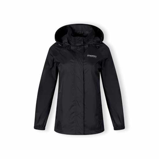 Непромокаемо Яке Women Packaway Waterproof Jacket With Hood Black  