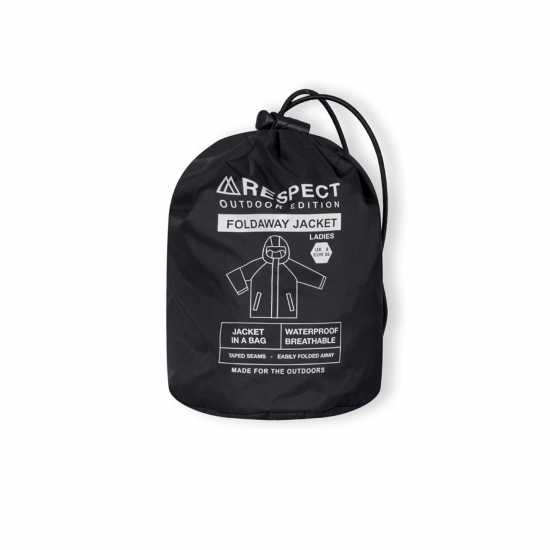 Непромокаемо Яке Women Packaway Waterproof Jacket With Hood Black  