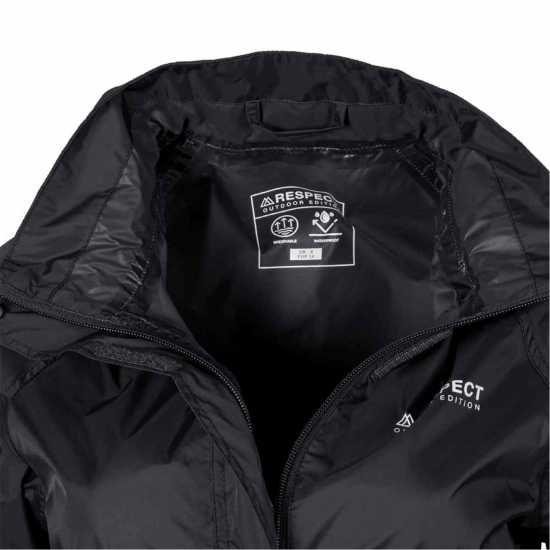 Непромокаемо Яке Women Packaway Waterproof Jacket With Hood Black  