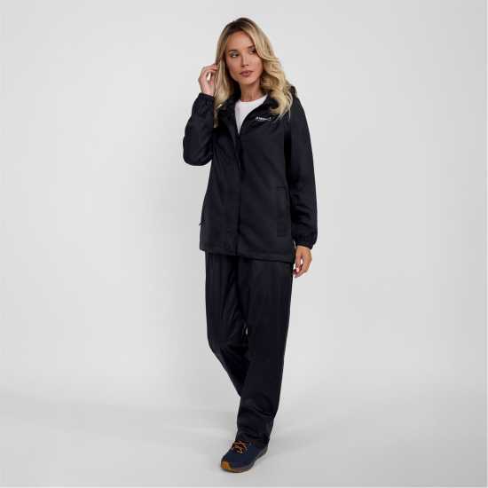 Непромокаемо Яке Women Packaway Waterproof Jacket With Hood Black  