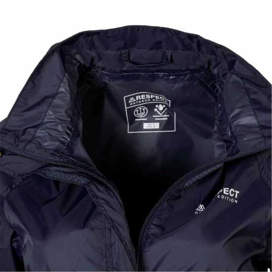 Непромокаемо Яке Women Packaway Waterproof Jacket With Zipped Pockets Navy  