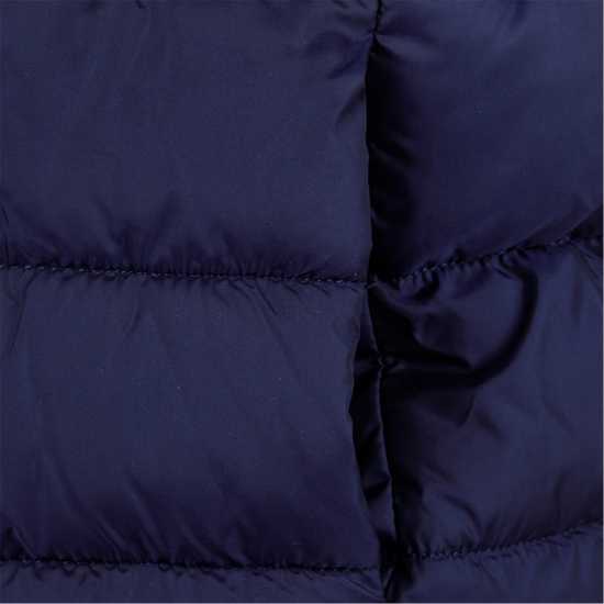 Girls Quilted Gilet Full Zip Detachable Hood Navy Girls Quilted Gilet Full Zip Detachable Hood Navy
