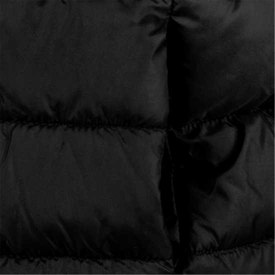 Girls Quilted Gilet Detachable Hood Black Girls Quilted Gilet Detachable Hood Black