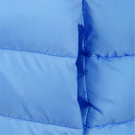 Girls Quilted Gilet With Full Zip And Detachable Hood Light Blue Girls Quilted Gilet With Full Zip And Detachable Hood Light Blue