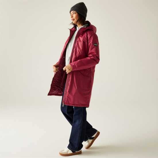 Regatta Womens Romine Ii Waterproof Hooded Long Sleeve Insulated Puffer Jacket Румба Червено (Черно) 