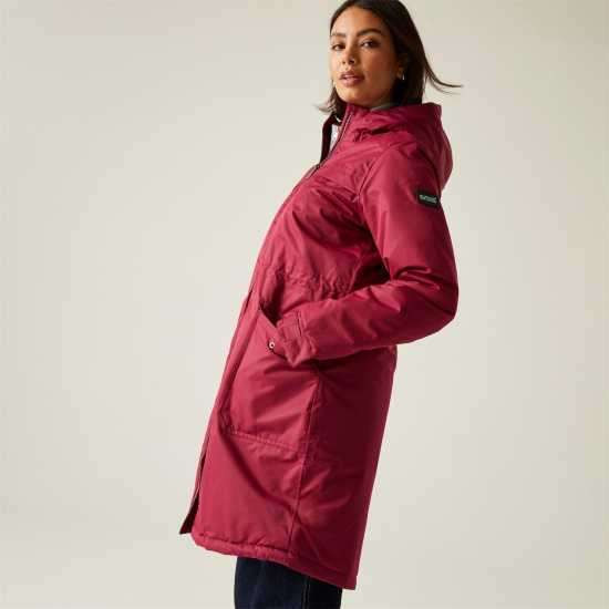 Regatta Womens Romine Ii Waterproof Hooded Long Sleeve Insulated Puffer Jacket Румба Червено (Черно) 