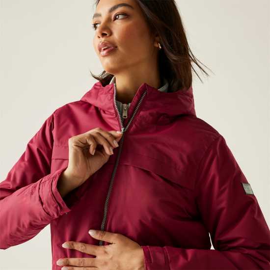 Regatta Womens Romine Ii Waterproof Hooded Long Sleeve Insulated Puffer Jacket Румба Червено (Черно) 
